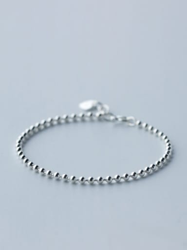 S990 Sliver Simple Fashion Personality Small Ball Bracelet