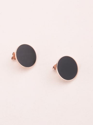 Black Glue Simple Stud Earrings