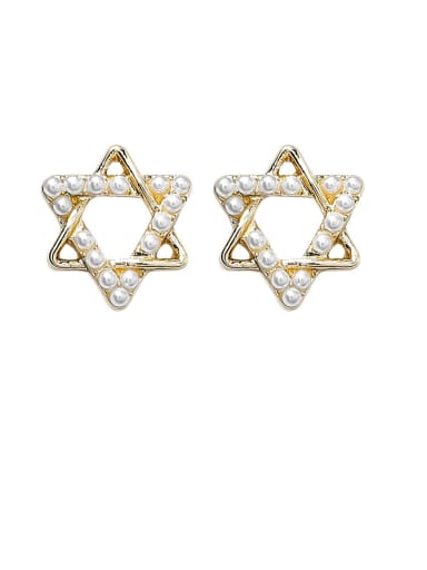 Alloy With Gold Plated Simplistic Star Stud Earrings