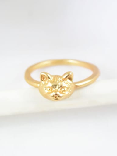 Delicate 18K Gold Plated Cat Shaped Ring