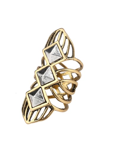 Personalized Double Color Plated Alloy Ring