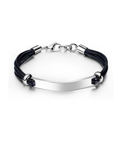 Stainless Steel With Platinum Plated Punk Geometric Bracelets