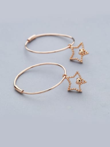 Rose Gold Plated Star Shaped Earrings
