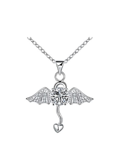 Simple Wings Zircon Women Necklace