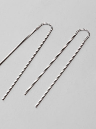 Sterling silver minimalist line ear wire