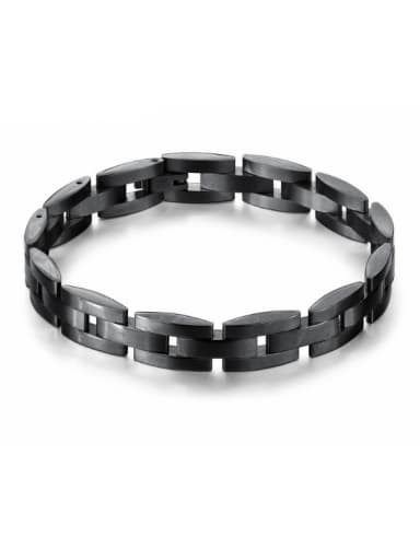 Stainless Steel With Black Gun Plated Simplistic Geometric Bracelets