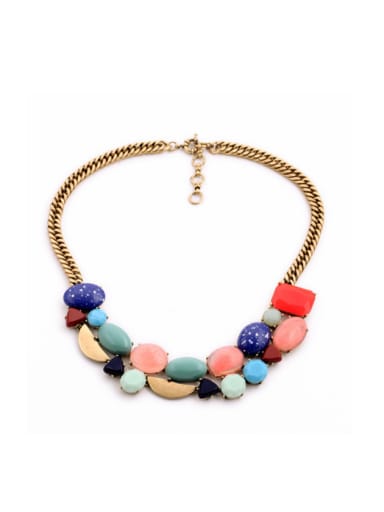 Fresh Lovely Color Stones Lady Necklace