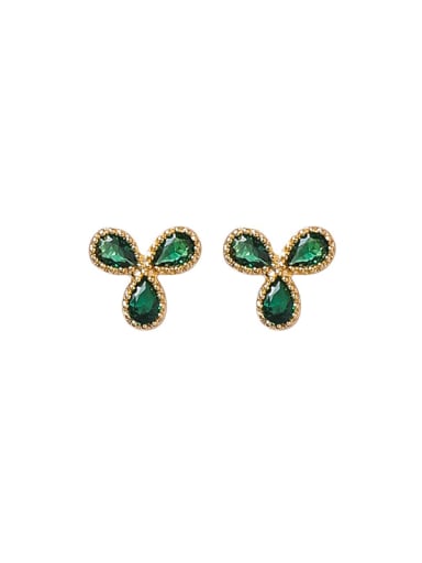 Alloy With Gold Plated Cute Flower Stud Earrings