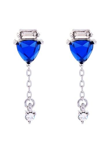 Elegant Blue Stones Women Drop earrings