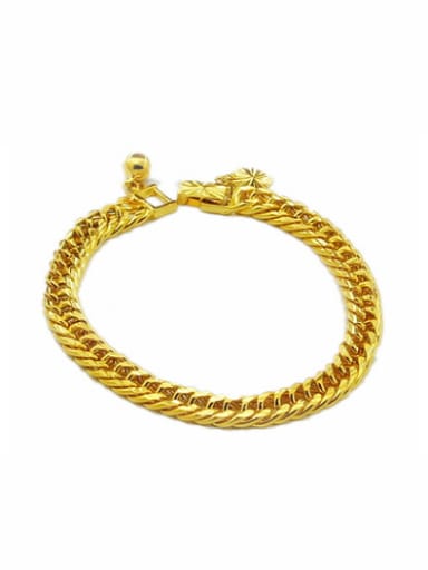 High Quality 24K Gold Plated Geometric Design Bracelet