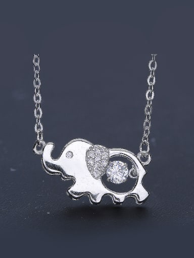 Elephant Zircon Necklace