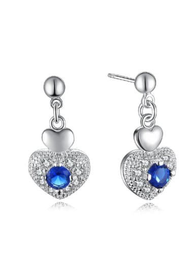 custom Romantic Heart-shape Elegant Women Drop Earrings