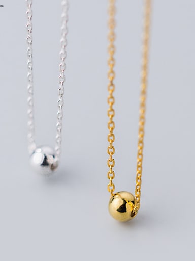 925 Sterling Silver Classic Round ball Necklaces