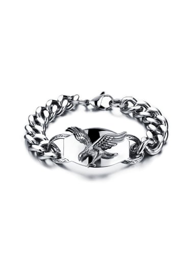 Personalized Flying Eagle Titanium Men Bracelet