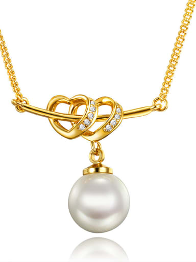 Fashion 18K Gold Plated Artificial Pearl Necklace