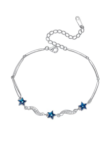 S925 Silver Blue Stars Bracelet