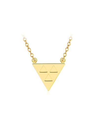 Elegant 18K Gold Plated Triangle Shaped Necklace