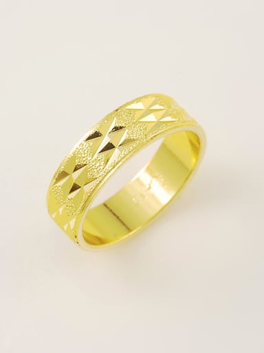 Men Exquisite 24K Gold Plated Geometric Shaped Copper Ring