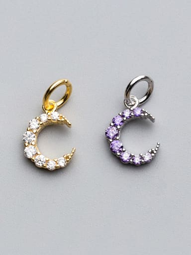 925 Sterling Silver With 18k Gold Plated Classic Moon Charms