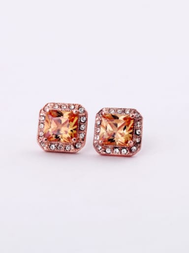 Simple Style Square Stones stud Earring