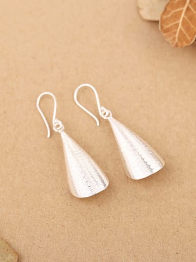 Simple Handmade Sterling Silver hook earring