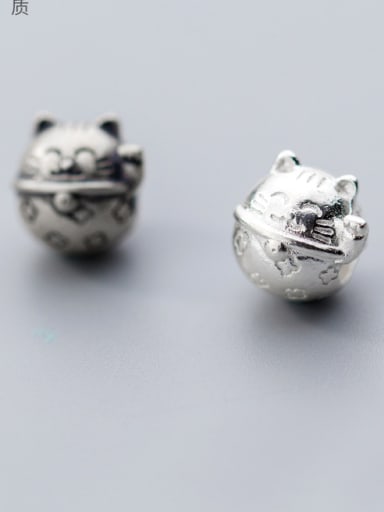 925 Sterling Silver With Silver Plated Vintage Cat Charms