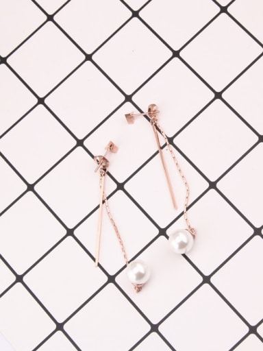 Exquisite Artificial Pearls Tassel Drop Earrings