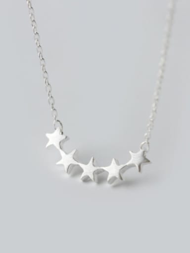 S925 Silver Fashion Five Star Necklace