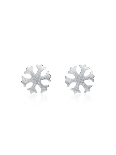 Fashion Simple Snowflake Fresh Stud Earrings