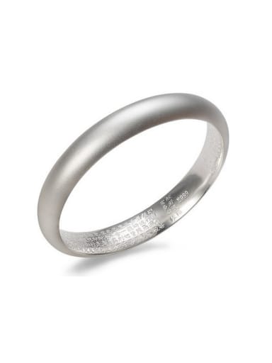 999 Silver Simple Scriptures-etched Polish Bangle
