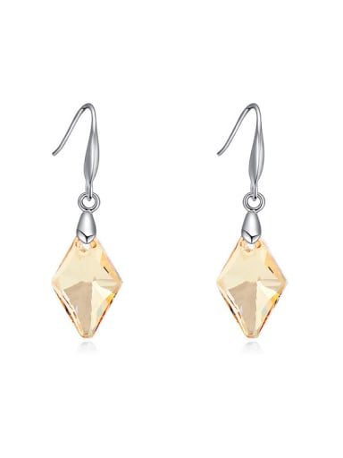 Simple Rhombus austrian Crystal Alloy Earrings