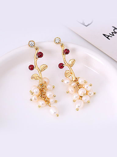 All-match Fruit Shaped Artificial Pearl Earrings