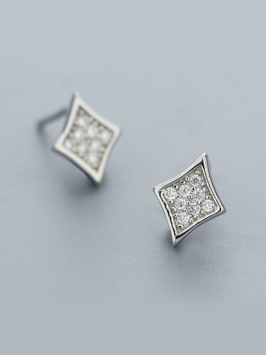 925 Silver Diamond Shaped Earrings