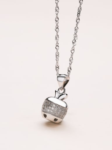 925 Silver Apple Necklace
