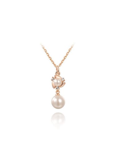 All-match Geometric Shaped Artificial Pearl Pendant
