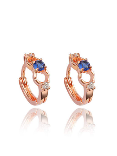 Temperament Rose Gold Plated Geometric Shaped Clip Earrings