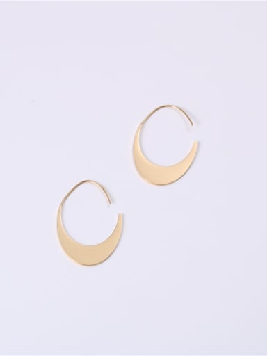 Titanium With Gold Plated Simplistic Irregular Hook Earrings