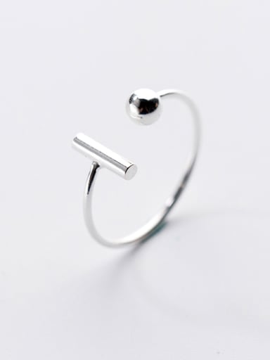Simply Style Geometric Open Design S925 Silver Ring