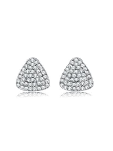 Trendy Triangle Shaped Austria Crystal Stud Earrings