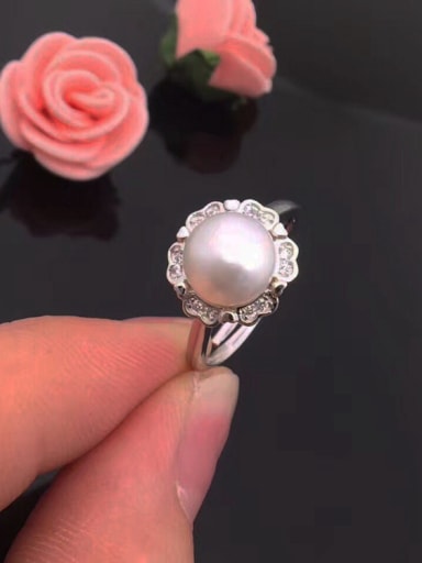 Freshwater Pearl Flower Ring