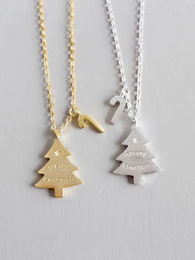 Sterling silver Christmas tree Necklace