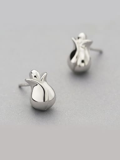 925 Silver Rosary Shaped Earrings