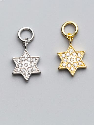 925 Sterling Silver With 18k Gold Plated Delicate Star Charms