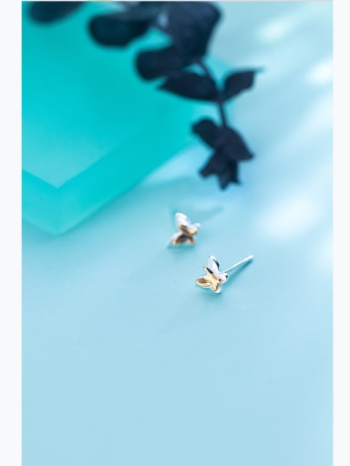Sterling Silver stereoscopic Butterfly Mini ear nail