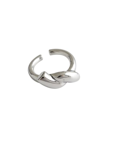 925 Sterling Silver With Platinum Plated Personality Irregular Free Size Rings