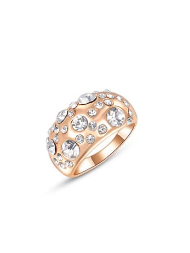 Geometric Shaped Rose Gold Plated Alloy Ring