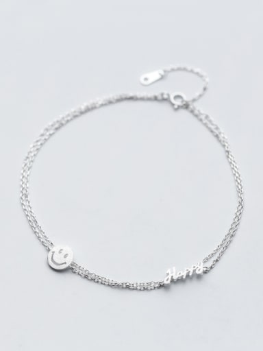 Temperament Smiling Face Shaped S925 Silver Necklace