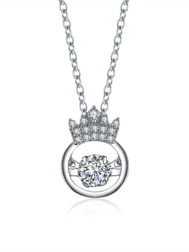 Hollow single-AAA Zricon smart Crown Necklace