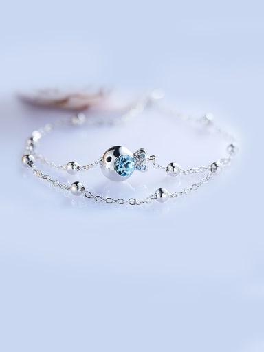 austrian crystal Fish-shaped Anklet