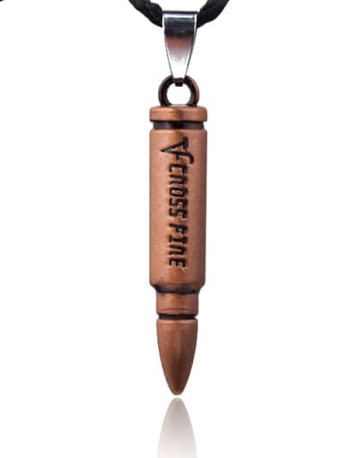 custom Stainless Steel With Antique Copper Plated Vintage Bullet Necklaces
